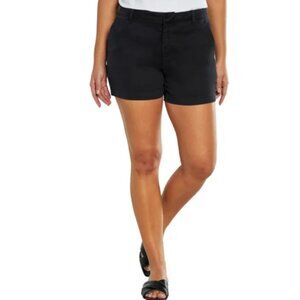 NEW Banana Republic Solid Khaki Flat Front Chino Short Dark Wash Rinse XL NWT